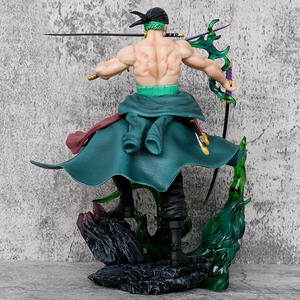 หุ่นดาบซามูไรมี3หัวเปลี่ยนได้ขนาด31.5ซม. สำหรับอะนิเมะ GK Roronoa Zoro - Product Image 4
