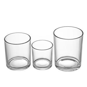 220ML Empty clear <b>Glass</b> Candle <b>Jars</b> with Lid for Candle Making - Product Image 1