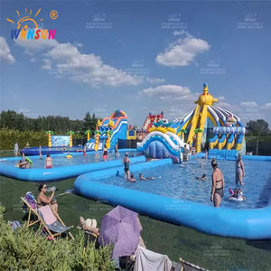 WINSUN Toboggan aquatique gonflable commercial pour adultes et enfants, intérieur/extérieur, ignifuge, équipement de terrain de jeu haute capacité - Product Image 3