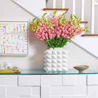 Vevor — Vase à fleurs en céramique blanche et carré, style nordique et minimaliste pour décoration de maison