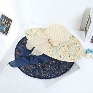 Wholesale Colorful Wide Brim Natural Sun <b>Hat</b> <b>Flat</b> Top Woven Women Straw <b>Hat</b> Beach <b>Hat</b> - Product Image 1