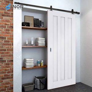 Puerta de Granero de Madera Clásica con Textura Natural, Material Ecológico, Seguro para Uso en Interiores, para Sala de Estar, Dormitorio, Estudio - Product Image 3