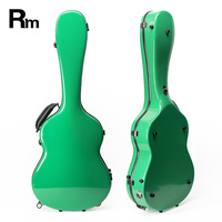 Étui de transport rigide léger et durable en fibre de verre coloré personnalisé pour guitare acoustique classique – Vente en gros