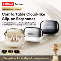 Audífonos Inalámbricos Originales Lenovo RS101 TWS BT 6.0 con Clip para Oreja, Baja Latencia, para Juegos, Alta Calidad, Resistentes al Agua, Deportivos