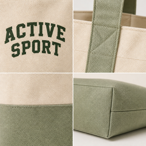 Sac fourre-tout en coton écologique de haute qualité, sac de plage en toile avec logo personnalisé, sac fourre-tout en toile réutilisable pour les promotions et le shopping - Product Image 6