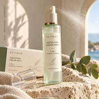 Brume hydratante et rafraîchissante au squalane et à l'acide hyaluronique, marque privée coréenne, 2-en-1, brume fine pour le visage, fabricant OEM ODM de produits de soin.
