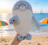 Peluche personnalisée en forme de phoque, jouet en peluche doux, animal marin, poupée mignonne, coussin en forme de phoque blanc pour enfants, cadeau et décoration d'intérieur