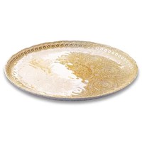 Assiettes de présentation élégantes en verre écologique, gravées et électroplaquées argent/or, design moderne pour mariage et décoration intérieure, vente en gros
