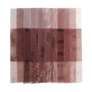 70*198mm Brown/White Rectangle Hook Loop Dust Free Mesh Aluminum Oxide P80-P1000 Grit Sanding Screen Abrasive Net Disc <strong>Sandpaper</strong> - Product Image 5