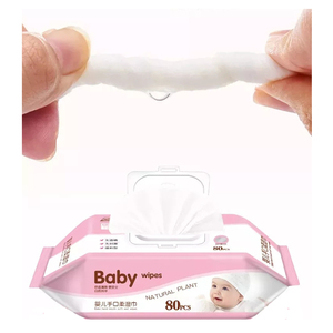 <span class=keywords><strong>Toalla</strong></span> húmeda para bebé amigable con la piel con fragancia, 40GSM no tejido 15*20cm 80 toallitas faciales de succión Anhow para bebé - Product Image 3