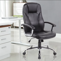 Chaise de bureau de direction au design ergonomique moderne en cuir PU, pivotante et réglable, confortable avec des caractéristiques uniques