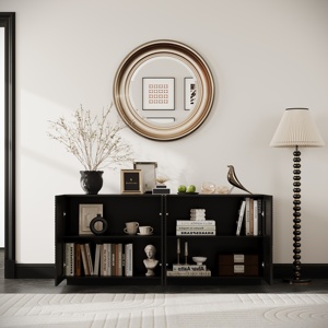 Sideboard Buffetschrank mit 4 Türen Moderner Akzent-Aufbewahrungsschrank Luxuriöser Bodenschrank <span class=keywords><strong>Buffet</strong></span> mit Freistehender Anti-Kipp-Funktion für die Küche - Product Image 3