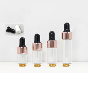 Frasco <span class=keywords><strong>de</strong></span> <span class=keywords><strong>vidrio</strong></span> cosmético portátil con gotero color oro rosa <span class=keywords><strong>de</strong></span> 3ml 5ml, botella recargable para aceites esenciales y líquidos, para viajes y muestras. - Product Image 6