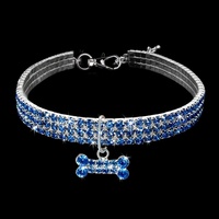 Collier pour animaux de compagnie, collier en cristal pour chien et chat, accessoire pour animaux de compagnie, personnalisable