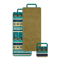 Premium Printed Polyester 2-in-1 Surf Poncho Beach Towel Tote Bag Quick Dry Sand Free Super Absorbent Microsuede Swimwear