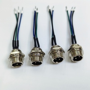 Havacılık Konnektörü 2 3 4 5 6 7 8 9 Pin GX12 GX16 GX20 Panel Montajlı Çok Pinli Erkek Dişi Metal Dairesel Konnektör Kablo Grubu - Product Image 3