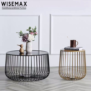 WISEMAX FURNITURE Table basse style <span class=keywords><strong>fil</strong></span> métallique en forme <span class=keywords><strong>de</strong></span> citrouille style design <span class=keywords><strong>créatif</strong></span> europe <span class=keywords><strong>de</strong></span> haute qualité - Product Image 4