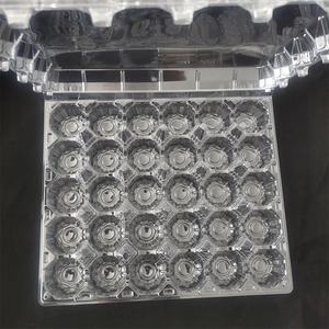 Großhandel Einweg Clear Organizator Eier karton, Recycling Blister PET Transparente Kunststoff Eier ablagen Verpackung für 30 Eier löcher - Product Image 6