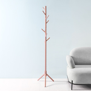 Porte-manteau en bois massif hêtre 37x40x176 cm, design minimaliste, autoportant, stable, pour chambre, entrée, rangement de vêtements - Product Image 4