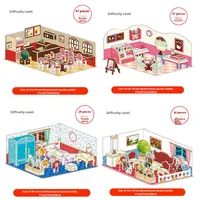 3D-Hauspuzzle für Kinder DIY Handgemachtes Puzzle-Haus Papiermodell Männliches und Weibliches Puzzle-Spielzeug Hersteller auf Lager Großhandel