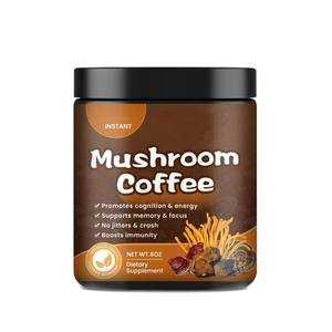 Café Instantáneo de Champiñones de Marca Blanca, Extracto Herbal Natural, Suplemento Dietético Alto en Vitamina C, Envasado en Botella Tipo Barril - Product Image 1