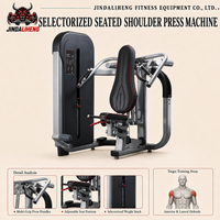 Mesin Multi Grip Shoulder Press dengan Pin Select Weight Stack dan Back Pad untuk Perlengkapan Kebugaran Gym Komersial