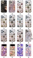 Étui personnalisé de luxe pour femmes influenceuses, étui 3D fait main avec strass, rose, antichoc pour iPhone 15 Pro Max 14 Plus 12 13 Mini