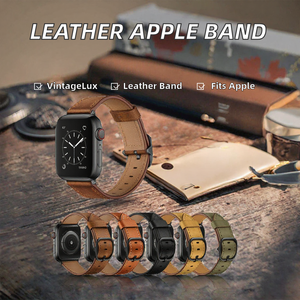 Bracelet de montre en cuir de vache véritable, qualité vintage, cuir véritable de luxe, boucle à ardillon pour Apple Watch série 12 ultra 4 - Product Image 2