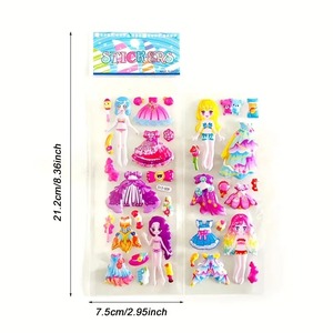 Adorables Pegatinas 3D de Dibujos Animados <span class=keywords><strong>para</strong></span> Vestir a Niñas, Hojas de Pegatinas al por Mayor, Pegatinas Decorativas DIY <span class=keywords><strong>para</strong></span> <span class=keywords><strong>Habitaciones</strong></span> <span class=keywords><strong>Infantiles</strong></span> - Product Image 6