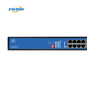 สวิตช์แบบ POE กิกะบิต16พอร์ต AI ที่มีการจัดการระบบคลาวด์120W 802.3af/at พร้อม2 RJ45 + พอร์ต SFP รีโมทคอนโทรล VLAN สำหรับกล้อง IP - Product Image 2