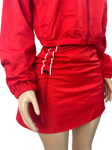 Conjunto de Falda y <span class=keywords><strong>Chaqueta</strong></span> con Cierre Personalizado, Conjunto de Dos Piezas Casual de Verano para Mujer, <span class=keywords><strong>Chaqueta</strong></span> y Pantalones Cortos de Ciclismo - Product Image 3