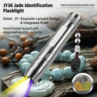 DUNFBIRD JY36XD Lampe torche UV 395NM pour la détection de contrefaçons de pierres précieuses et l'inspection de la fluorescence du jade, destinée aux acheteurs de bijoux
