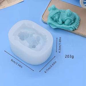 MUYULINS DIY Popular Baby-Shaped Candle <b>Silicone</b> Mold for Soap Making - Product Image 3