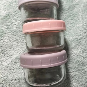Tarro de cristal de Nido de Pájaro transparente de boca ancha de 100ml, contenedor de almacenamiento de caviar vacío, tapa de rosca de plástico para uso en cocina - Product Image 3