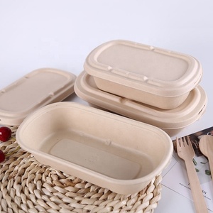 Großhandel Einweg Umweltfreundliche Biologisch Abbaubare Tragbare Lebensmittel- und Getränkebehälter Teleskopboxen für den Haushalt aus Bagasse nach Maß - Product Image 2
