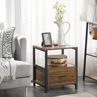 Salon table d'appoint thé table d'appoint tiroir en bois magazine nuit stands chambre