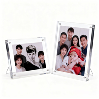 Cadre photo en acrylique PMMA de haute qualité personnalisé, relié par un aimant, taille A5, présentoir