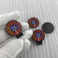 Meilleure vente transfrontalière : Marqueur de balle de golf en fer avec logo personnalisé, gravure, clip magnétique pour chapeau, accessoires pour golfeurs, thème Anime, nickel noir