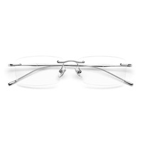 QUEJOEY Nouvelle Monture de Lunettes en Métal à Coupe Diamant pour Femme, Ultra Légère, Prête pour Verres Optiques, Verres Transparents, Tendance