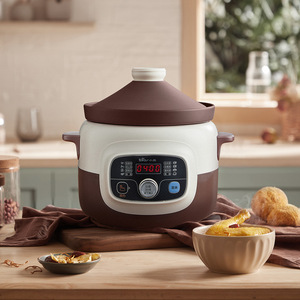 Olla de cocción lenta eléctrica Bear de 4-5L, totalmente automática, para sopa y polvo de arroz, para uso doméstico - Product Image 2