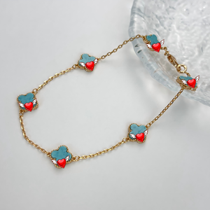Pulsera <span class=keywords><strong>de</strong></span> Plata <span class=keywords><strong>de</strong></span> Ley 925 con Trébol <span class=keywords><strong>de</strong></span> Cuatro <span class=keywords><strong>Hojas</strong></span> Chapado en Oro <span class=keywords><strong>de</strong></span> 18K, Diseño Original <span class=keywords><strong>de</strong></span> la <span class=keywords><strong>Suerte</strong></span>, Se Puede Solicitar el Catálogo <span class=keywords><strong>de</strong></span> Van Cleef - Product Image 5