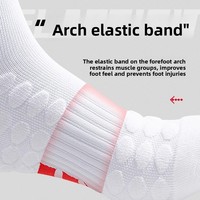 Chaussettes de sport tricotées pour hommes, mi-mollet, en pur coton, antidérapantes, épaisses, ODM, adaptées au marathon, au basketball, au fitness, au football
