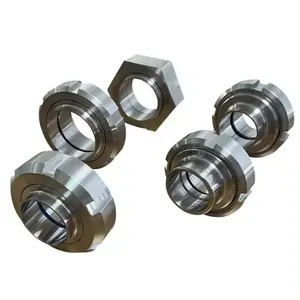 Factory Direct Sells Sanitary Stainless Steel SS304 DN32676 DN11850 DIN Union Set With Round Nut Male Ferrule And Liner