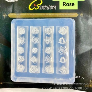 Moule à ongles en silicone 3D en forme de nœud, motif floral en relief, facile à démouler, décorations pour nail art, pour manucure au gel - Product Image 2