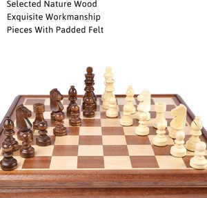 15 inch cờ vua và cờ Hội Đồng Quản trị trò chơi bộ với <span class=keywords><strong>2</strong></span> thêm nữ hoàng gỗ Hội Đồng Quản trị hộp với lưu trữ, cổ điển <span class=keywords><strong>2</strong></span> trong <span class=keywords><strong>1</strong></span> Bộ cờ vua - Product Image 6