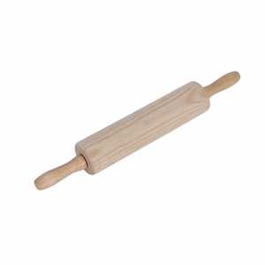 Rodillo de madera de caucho giratorio 360 grados, sin pintura ni cera, para amasar masa - Product Image 3