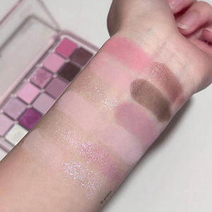 Palette de fards <span class=keywords><strong>à</strong></span> paupières 12 couleurs aux paillettes mates et scintillantes, finition chic et audacieuse rose pitaya, style occidental - Product Image 2