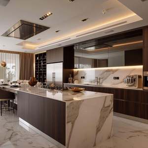 Gabinetes de Cocina de Madera Sólida de Diseño Moderno y Alta Calidad, Multifuncionales, Ecológicos y de Fácil Instalación - Product Image 1