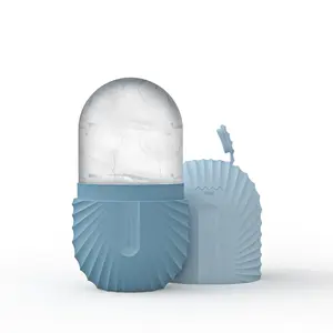 Moule de rouleau de glace de congélateur avec le massage de rouleau de glace de cube de lueur de sérum pour la beauté de visage