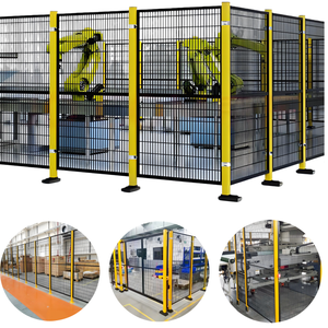 Clôture robotisée en acier au carbone de norme européenne |   Système modulaire extensible avec revêtement en poudre, bras robotique, enclos de sécurité, 1,8 m - Product Image 5